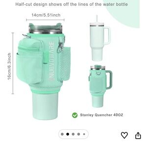 NWT - Mint Green Stanley 40 oz Crossbody Travel cup holder bag